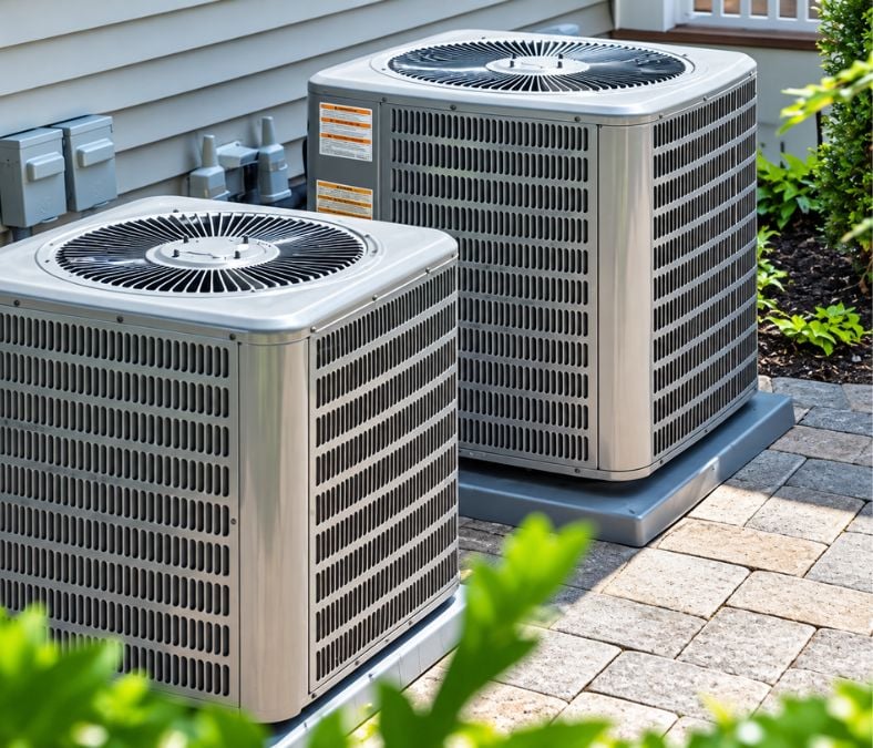 Franklin TN air conditioning repair technician inspecting an indoor AC coil and airflow components.