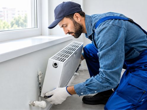 HVAC contractors in Murfreesboro, TN performing seasonal AC maintenance